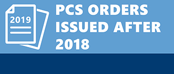 Button for PCS orders issued after 2018